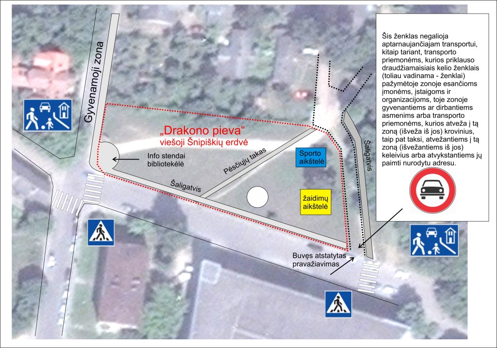 Drakono pievos eskizas